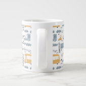 Cute Cars in Traffic Pattern Extra Grote Beker (Achterkant)