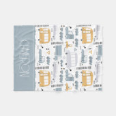 Cute Cars in Traffic Pattern Fleece Deken (Voorkant (Horizontaal))