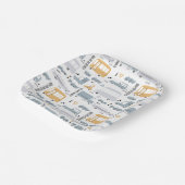 Cute Cars in Traffic Pattern Papieren Bordje (Gebogen)