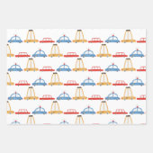 Cute Cars Personalized Gift Wrapping Paper (Voorkant)