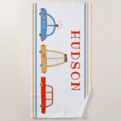 Cute Cars Serviette de plage personnalisée (Devant)