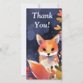 Cute Carte de remerciements couleur aquarelle Fox (Devant)