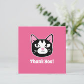 Cute Carte de remerciements de chat (Debout devant)