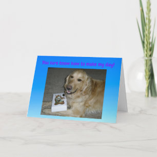 Cute Carte de remerciements Golden Retriever avec 