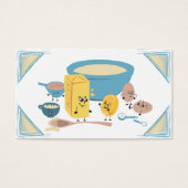 Cute carte de visite de boulangerie ingrédients de (Devant)