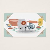 Cute carte de visite de boulangerie ingrédients de (Devant)