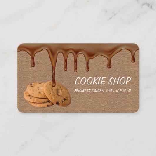 Cute Carte de visite de la Boutique de biscuits au (Devant)