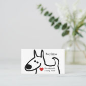 Cute Carte de visite de souris pour animaux (Debout devant)