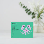 Cute Carte de visite Octopus (Debout devant)