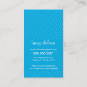 CUTE CARTE DE VISITE pâtisserie aqua bleu rouge (Dos)