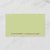 CUTE CARTE DE VISITE pâtisserie pâtisserie chaux r (Dos)