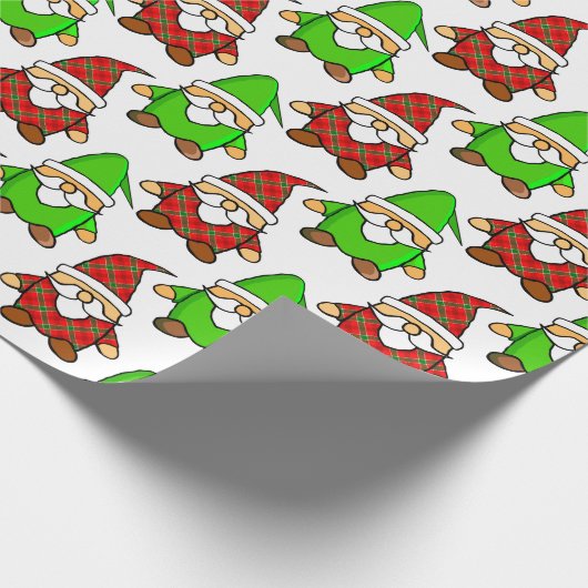 Cute Carton Gnome Drager Pattern Wrapping Paper Cadeaupapier (Hoek)