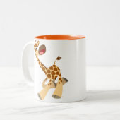 Cute Cartoon Ambling Giraffe Mok (Voorkant links)