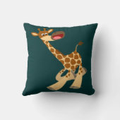 Cute Cartoon Ambling Giraffe Pillow Kussen (Achterkant)