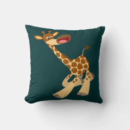 Cute Cartoon Ambling Giraffe Pillow Kussen