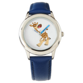 Cute Cartoon Ambling Giraffe Watch Horloge