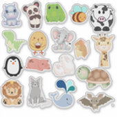 Cute cartoon animal sticker (Voorkant)