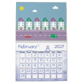 Cute Cartoon Animals & Children Illustrations Kalender (Feb 2027)