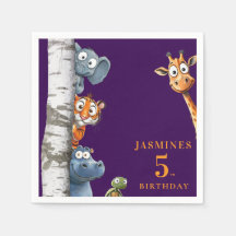 Cute Cartoon Animals Peek-a-Boo any Birthday