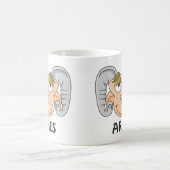 Cute Cartoon Aries Ram Koffiemok (Center)