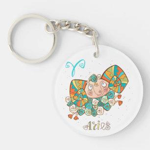 Cute Cartoon Aries Sleutelhanger