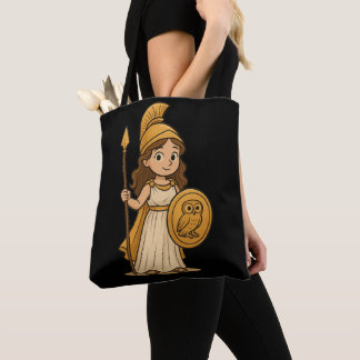 Cute Cartoon Athena – Greek Goddess Mythology Draagtas