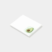 Cute Cartoon Avocado on Distress Background Post-it® Notes (Schuin)