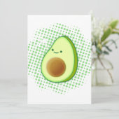 Cute Cartoon Avocado on Distress Vortex Kaart (Staand voorkant)