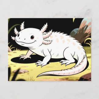 Cute Cartoon Axolotl Briefkaart
