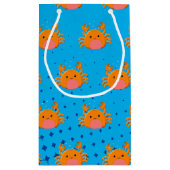 Cute Cartoon Baby Crab Blue Ocean Klein Cadeauzakje (Achterkant)