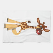 Cute Cartoon Baby Giraffe Serviette de cuisine (Horizontal)