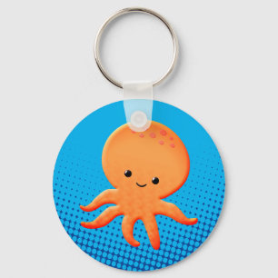 Cute Cartoon Baby Octopus Sleutelhanger