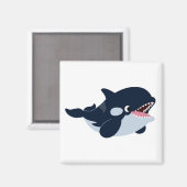Cute Cartoon Baby Orca Magnet (Recto/Verso)