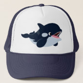 Cute Cartoon Baby Orca Trucker Hat Pet (Voorkant)