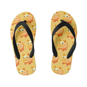 Cute Cartoon Baby Pig Painting Kinder Teenslippers