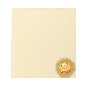 Cute Cartoon Baby Pig Painting Notitieblok