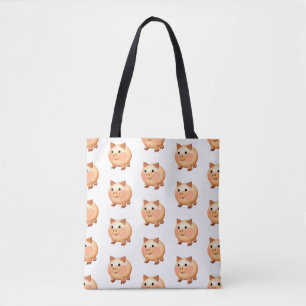Cute Cartoon Baby Pig Pattern Draagtas
