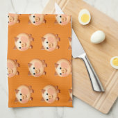 Cute Cartoon Baby Pig Pattern Theedoek (Quarter Fold)