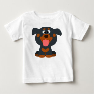 Cute Cartoon Baby Rottweiler Baby T-Shirt