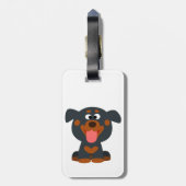 Cute Cartoon Baby Rottweiler Bagagelabel (Achterkant verticaal)