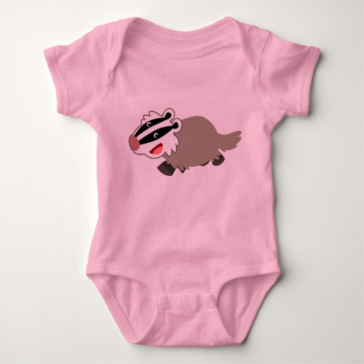 Cute Cartoon Badger Baby Clothing Romper (Voorkant)