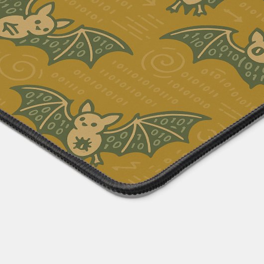 Cute Cartoon Bats Flying Binary Code  (Coin)