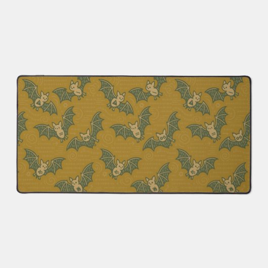 Cute Cartoon Bats Flying Binary Code  (Recto)