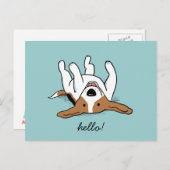 Cute Cartoon Beagle met  tekst Briefkaart (Voorkant / Achterkant)