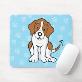 Cute Cartoon Beagle Mousepad Muismat (Met muis)