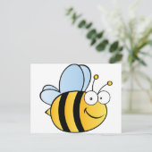 Cute Cartoon Bee Briefkaart (Staand voorkant)