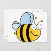 Cute Cartoon Bee Briefkaart (Voorkant / Achterkant)
