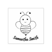 Cute Cartoon Bee Rubberstempel (Afrduk)