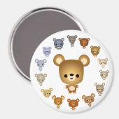 Cute Cartoon Beer Babies Magnet Magneet (Voorkant / Achterkant)
