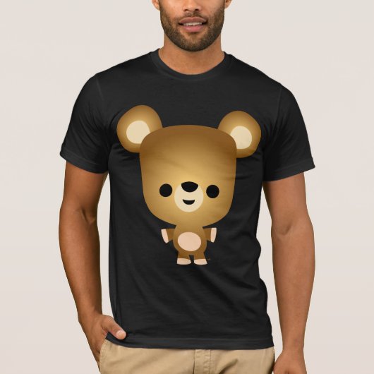 Cute Cartoon Beer Cub T-Shirt (Voorkant)